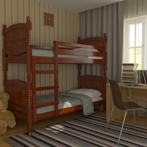 Кровать двухъярусная деревянная Валерия купить в Калининграде